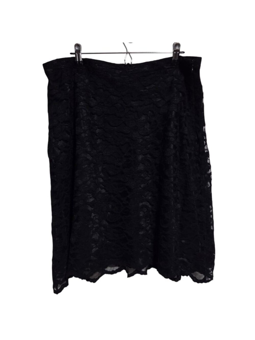 Daisy Fuentes Lace Skirt Size 10 Black Satin Lined Goth Dark Romantic Victorian